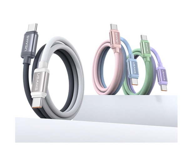 USAMS Kabe PD 60W USB-C/USB-C 1,2m zielono fioletowy - 1569075 - zdjęcie 3